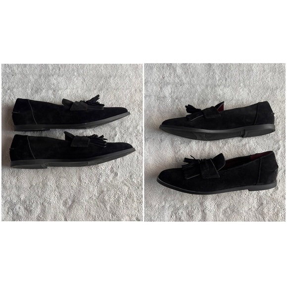 Franco Sarto Jolie Suede Leather Kiltie Tassel Loafer Flats Black Sz 9 - Picture 5 of 12